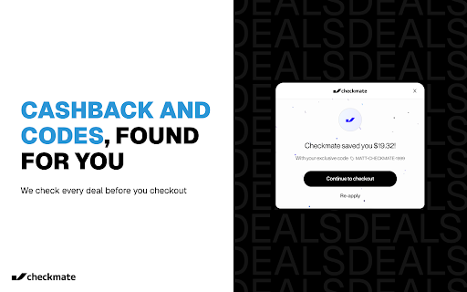 Checkmate - Cashback, Savings & Rewards. screenshot