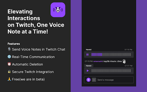 Dwi - Twitch voice notes screenshot