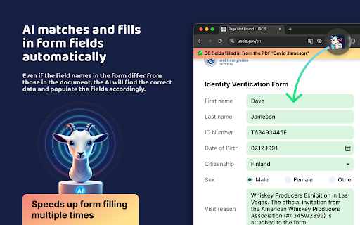 FormGoat.AI – AI Autofill for Web Forms from Documents, Images & OCR screenshot