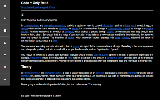 Only Read screenshot