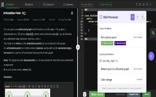 DSA Memoizer screenshot