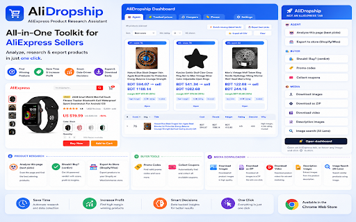 AliDropship - AliExpress Product Research Tool screenshot