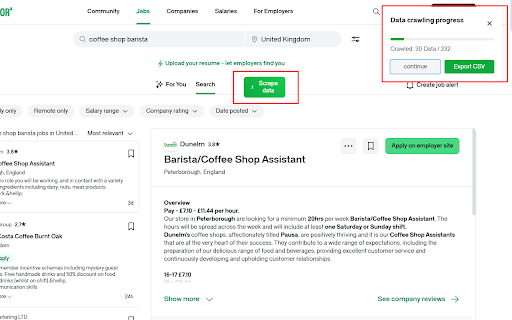 Glassdoor.com Job Scraper Grabber screenshot