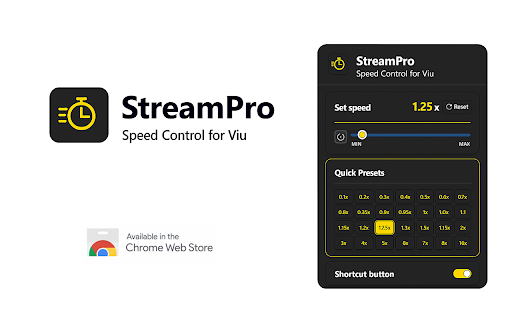 StreamPro: Speed Control works with Viu screenshot