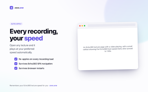 Echo360 Speed Keeper screenshot