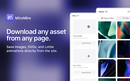 MiroMiro: Web to Code, Web Inspector, Font Finder & Lottie screenshot