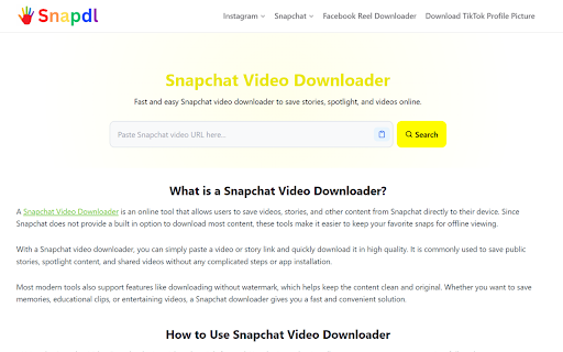 Snapdl screenshot