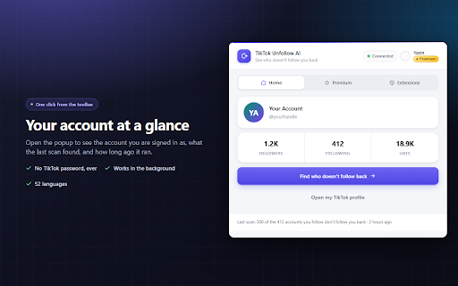 TikTok Unfollow AI - Mass & Auto Unfollow All, Everyone & Non-Followers screenshot
