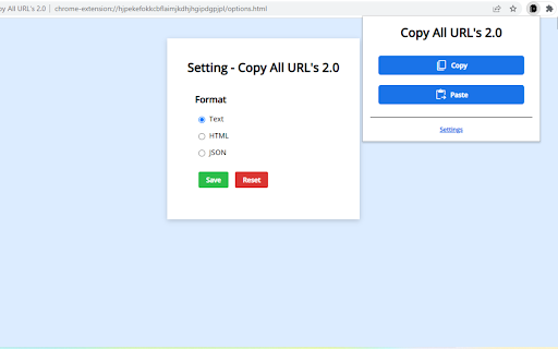 Copy All URL's 2.0 screenshot