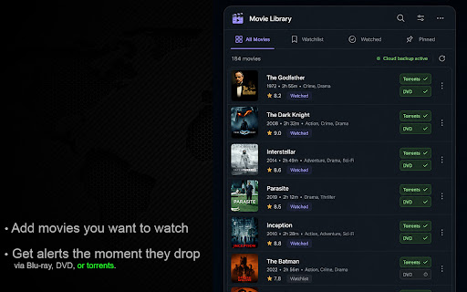 Movie Tracker List screenshot