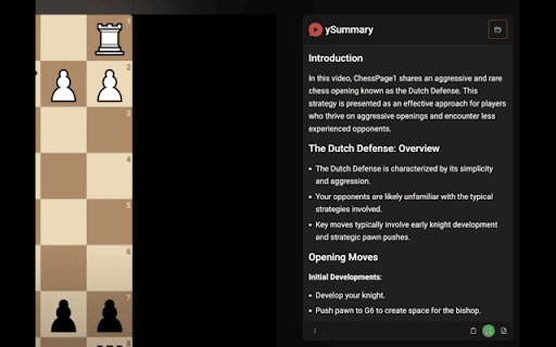 Y Summary screenshot