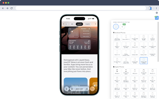 Mobile simulator - responsive testing tool screenshot