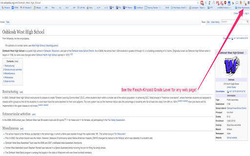 Reading Level Checker screenshot