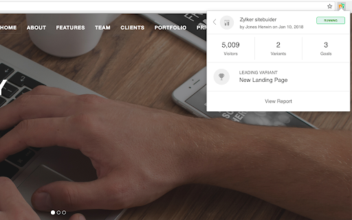 Zoho PageSense screenshot