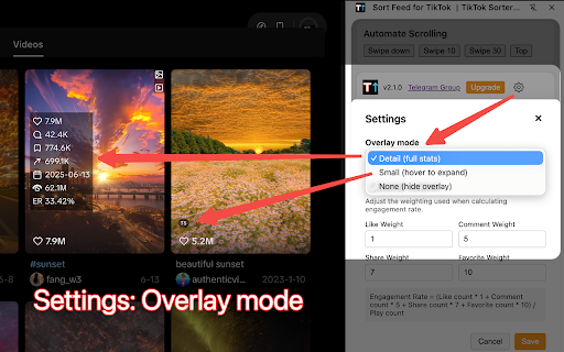 Feed Sorter For TikTok Video Downloader screenshot
