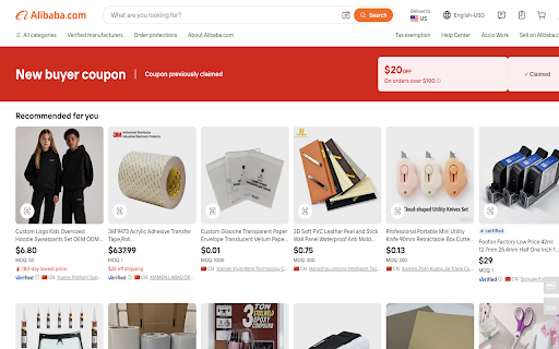 Alibaba & AliExpress Discount Codes screenshot