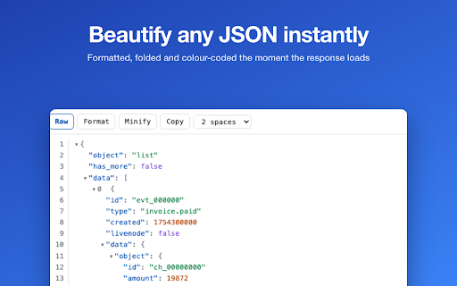 JSON Beautifier screenshot