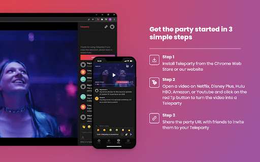 Netflix Party is now Teleparty screenshot