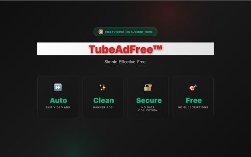 TubeAdFree: Auto Skip & Block Ads for YouTube screenshot