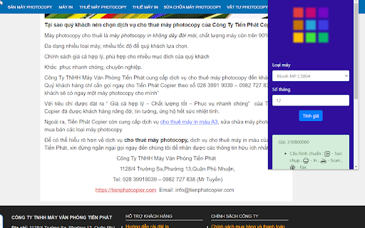 Cho thuê máy photocopy TPHCM screenshot