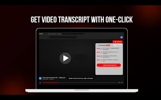 YouTube to Transcript & Summary AI | Video to Text screenshot