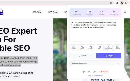 Text Case Converter screenshot