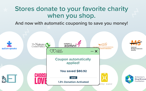 Give Freely: You Save, We Give, Charities Win screenshot