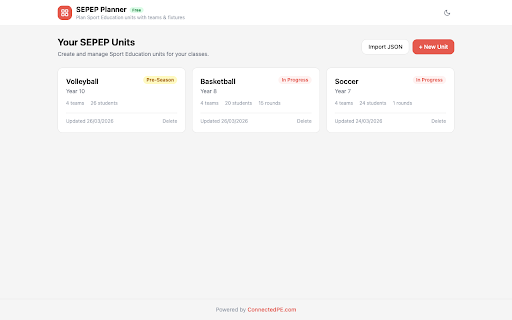 SEPEP Planner by ConnectedPE screenshot