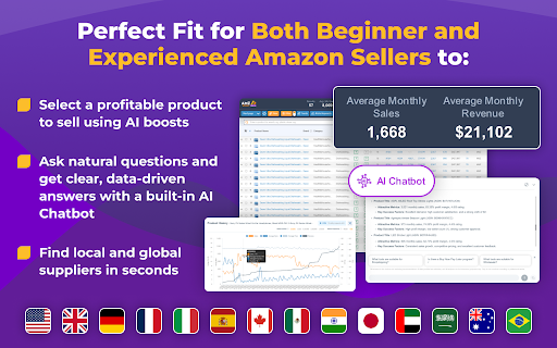AI Amazon Product Research - AMZScout PRO AI Extension screenshot