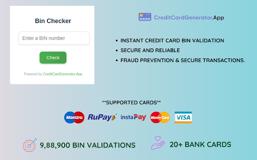 BIN Checker screenshot