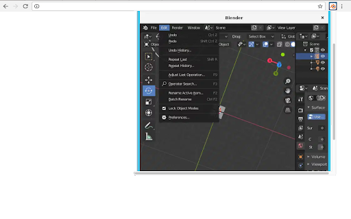 Blender 3D creation suite screenshot