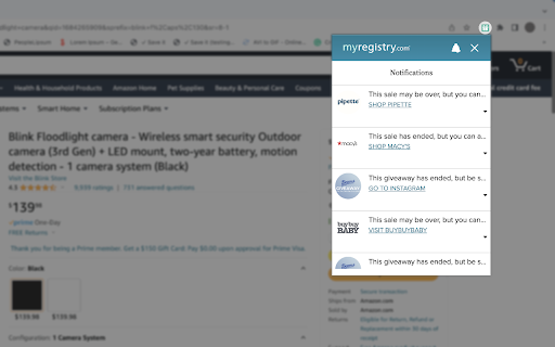 Add to MyRegistry.com Button screenshot