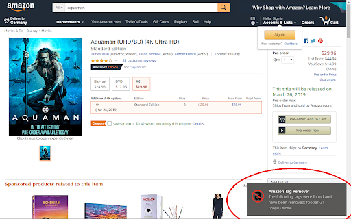 Tag Remover for Amazon screenshot