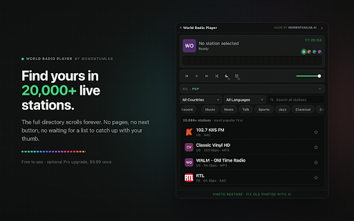 World Radio Player - Live Stations & Music screenshot