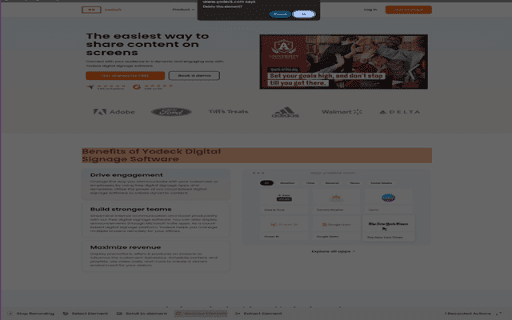 Yodeck Record Extension screenshot