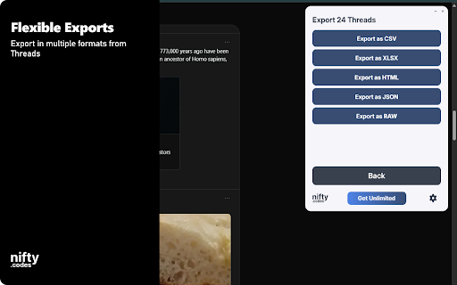 T-Feeds Scraper: Export Posts, Followers, Profiles & More screenshot