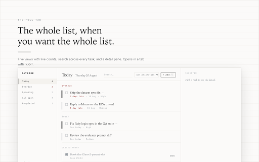 Daybook screenshot