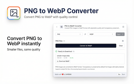 PNG to WebP screenshot