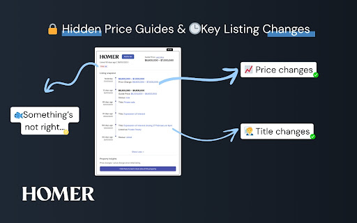 Homer (formerly KoalaData) – Property Search Extension screenshot