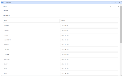 SQLite Reader screenshot