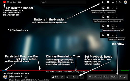 YouTube Alchemy screenshot