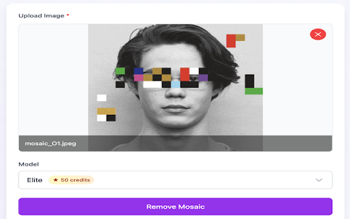 AI Mosaic Remover screenshot