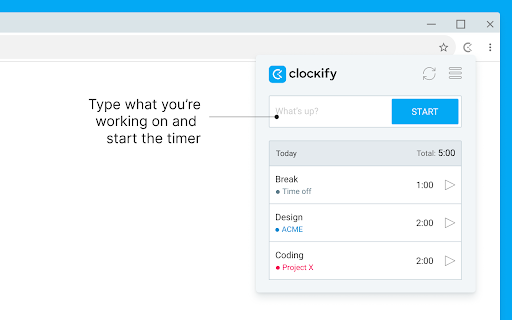 Clockify Time Tracker screenshot