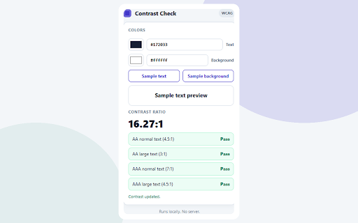 Contrast Check screenshot
