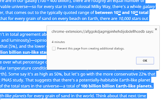 Read Time Estimator screenshot
