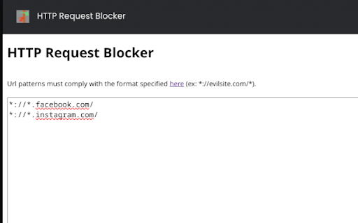 HTTP Request Blocker screenshot