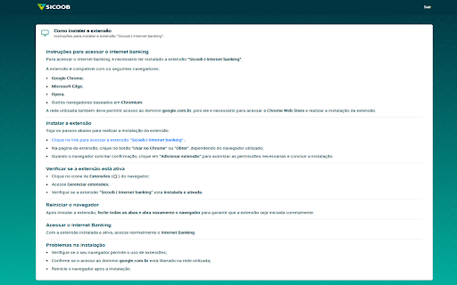 Sicoob Internet Banking screenshot