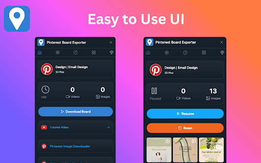 Pinterest Board Bulk Downloader screenshot