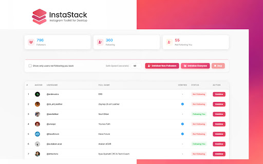 InstaStack – Social Toolkit for Desktop screenshot