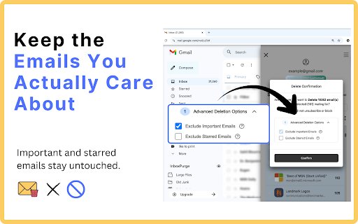 Gmail Mass Unsubscribe & Delete Emails - InboxPurge screenshot